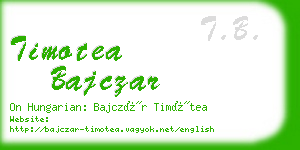 timotea bajczar business card